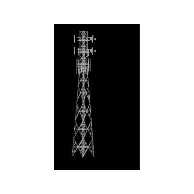 Antena en 3d. telecomunicaciones