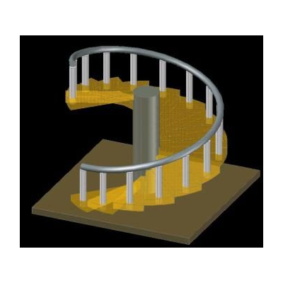 Escalera circular 3d