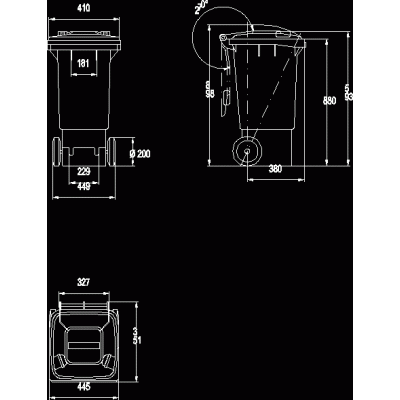 Contenedor Rodante 80L