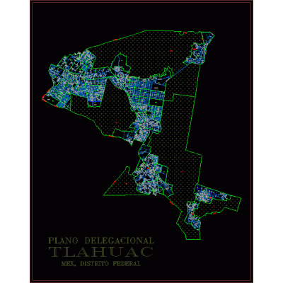 Plano delegacional tlahuac