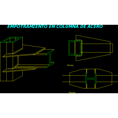 Empotramiento de Vigas en columna de acero