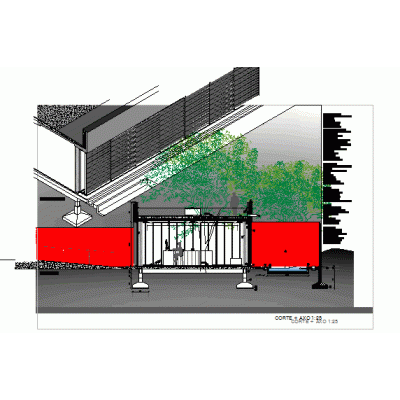 Envolvente de fachada de centro cultural