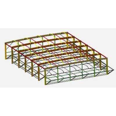 Galpon madera 3d