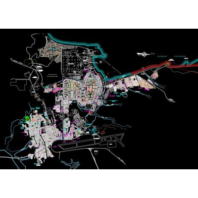 Librería CAD | Bloques CAD Gratis Archivos DWG y Objetos BIM 25 Mapa Urbano de Pariñas, Perú