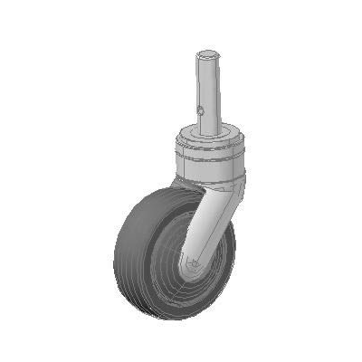 Rueda Giratoria Industrial 3D