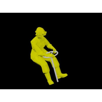 Conductora de obra 3d
