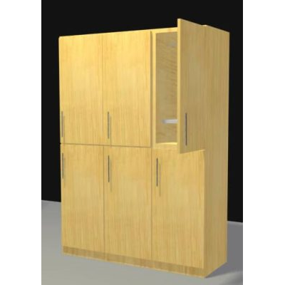 Locker 6 casilleros 3d