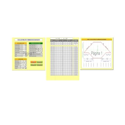 Calculo curvas horizontales en planilla xls