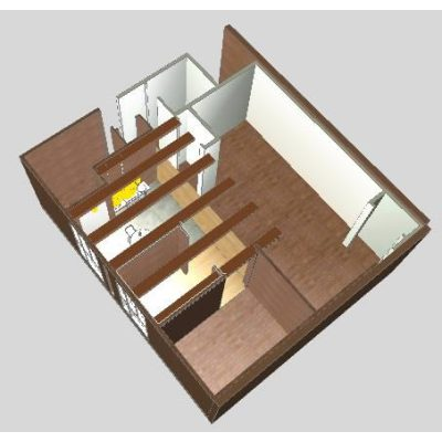 Visualization - departamento 3d - materiales aplicados