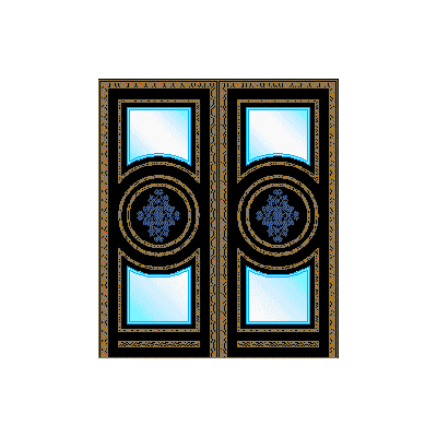 Elegante Puerta Doble Madera y Herreria