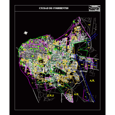 Plano ciudad corrientes argentina