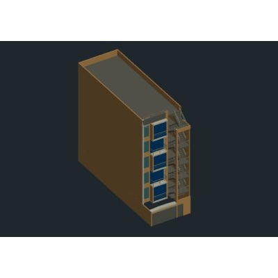 Modelo 3D de Edificio Multifamiliar Moderno