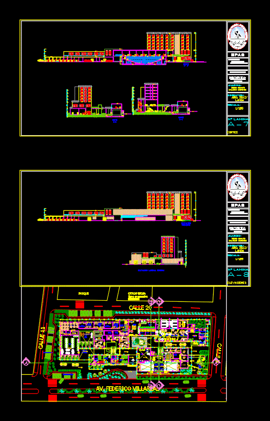 Edificacion Hibrido - Hotel En DWG | Librería CAD