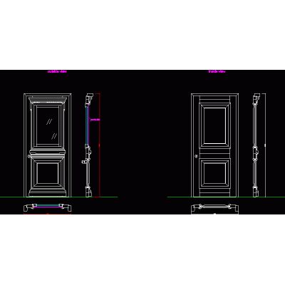 Puerta de madera tradicional griega