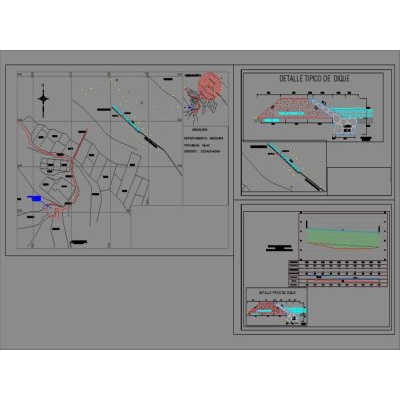 Construccion de defensas riberenas - autocad