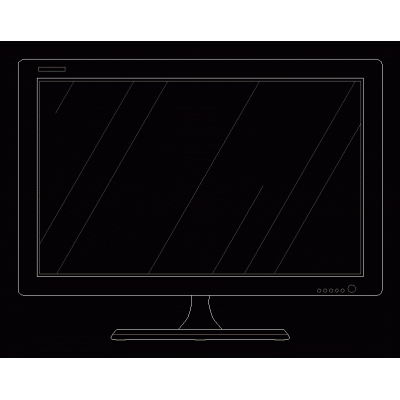27in lcd monitor - 2d elevation