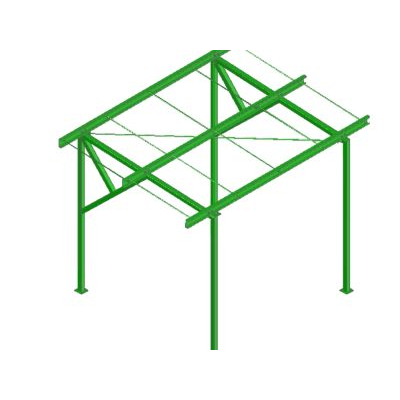 Techo estructural de 3.0 mts; modelado en 3d