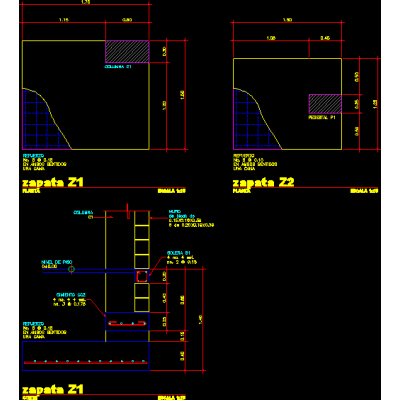 Detalles Constructivos de Zapatas Céntricas y Aisladas