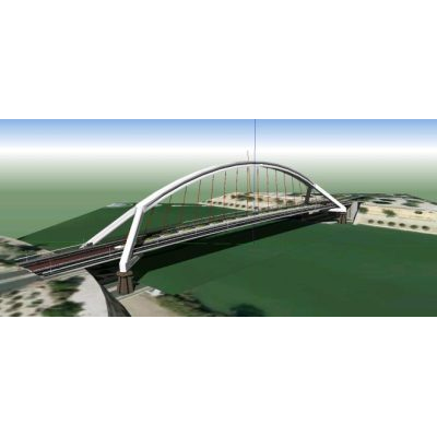 Puente arco atirantado