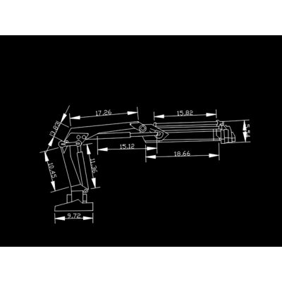 Brazo mecanico hidraulico 2d detalle