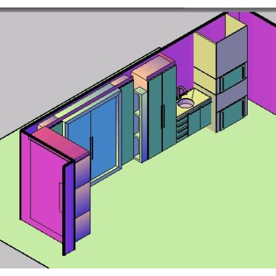 Movel para garagem em 3d