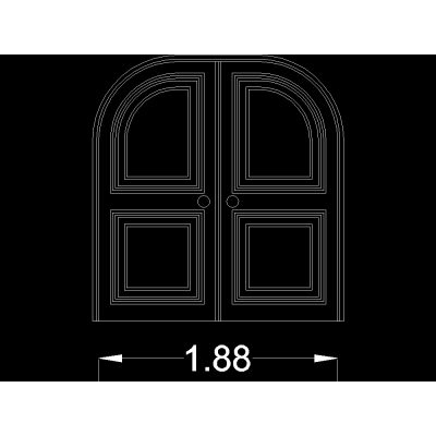 Puerta Doble Clasica con Arco