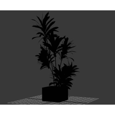 Planta ornamental en maceta 3D