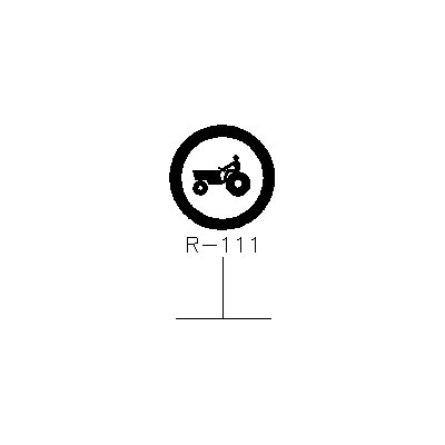 Senal de Prohibicion para Tractores