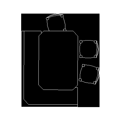 Isla de Cocina con Asientos Integrados