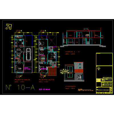 Prototipo vivienda terreno 7x15 m
