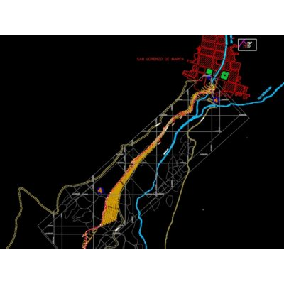 Topografia de plano en canal de irrigacion