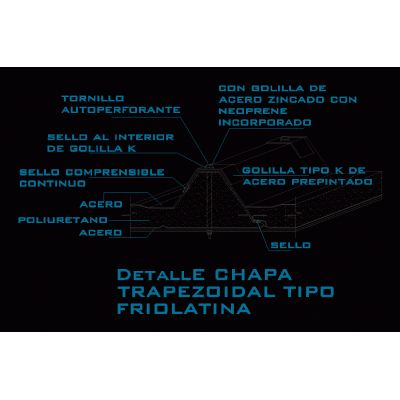 Chapa trapezidal tipo friolatina