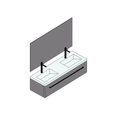 Doble lavabo 3d