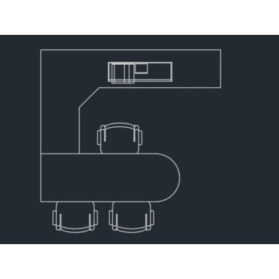 Bloque oficina  esquema basico en autocad