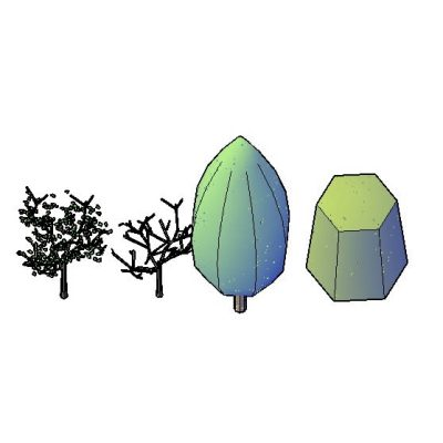 Arboles y figuras en 3d