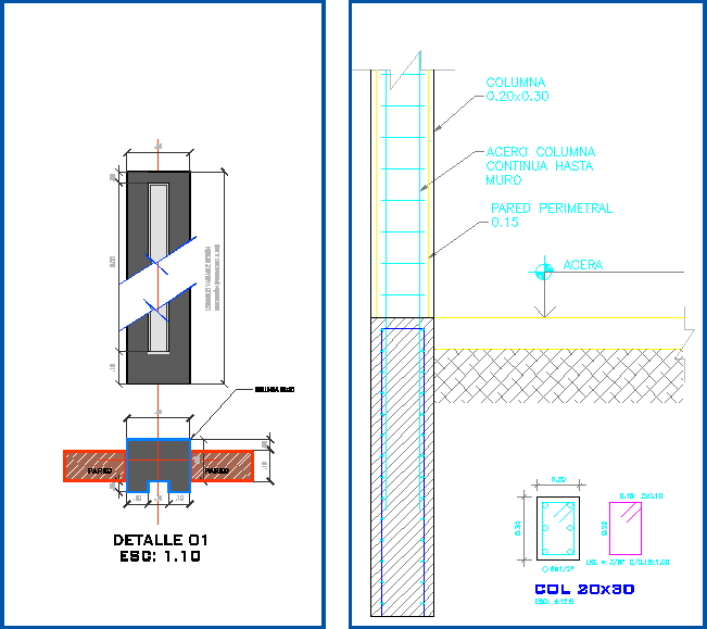 detalhe da coluna