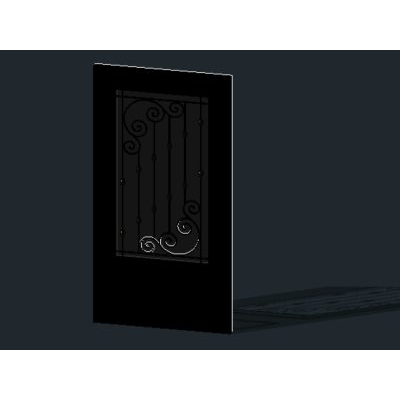 Puerta metalica 3d