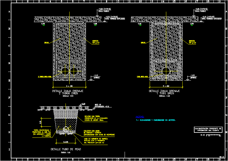 Manifold drain detail