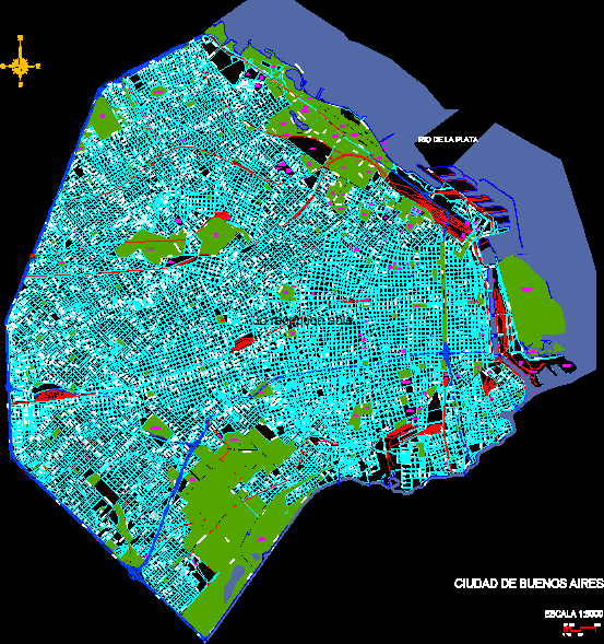 Karte der Stadt Buenos Aires