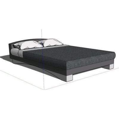 Cama moderna 3d skp