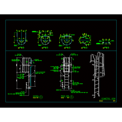 Steel ladder detalles