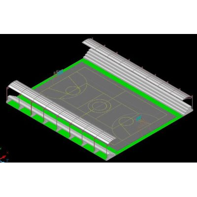 Sports slab and 3d bleachers