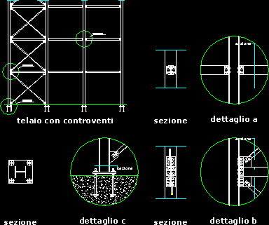 Steel structures - 3 bracing details