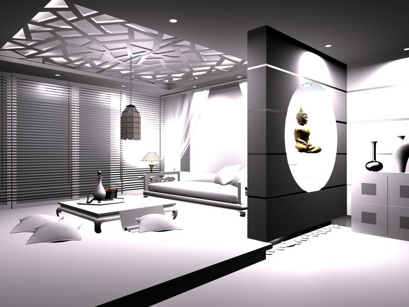 luxury room in 3d max