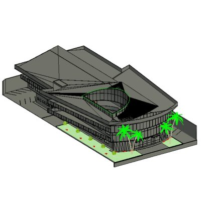 Propuesta de centro cultural revit 2018
