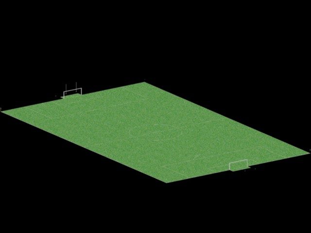 campo de futebol 3D