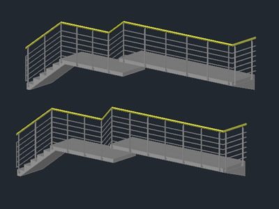 clôture 3d / clôture / terrasse