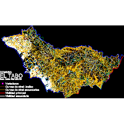 Plano comuna del tabo quinta region chile