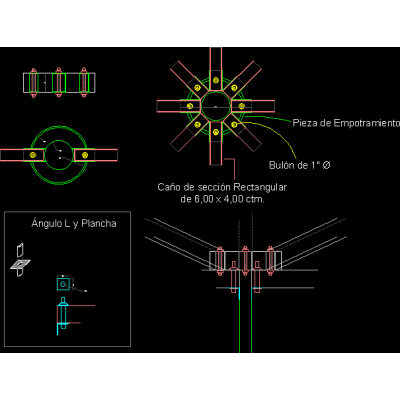 Piezas de encastre de modulos para armar carpas para eventos