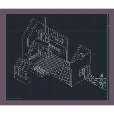 Volumetría de Vivienda Unifamiliar